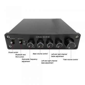 AIYIMA TPA3116 2.1 Channel 50W x 2+100W High-power Bluetooth Digital Amplifier Subwoofer HIFI With Bluetooth 4.0