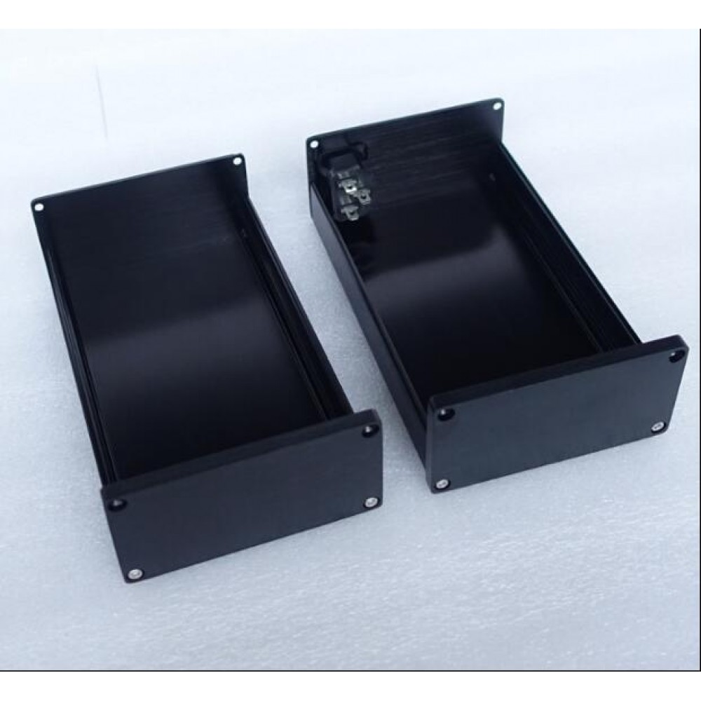 0905 Black Full Aluminum Audio Amplifier Enclosure/ Mini AMP Case/ Preamp Box/ PSU Chassis  Free ship
