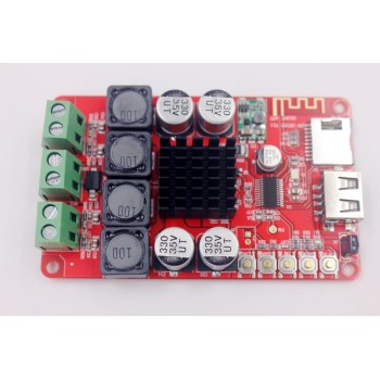 TPA3116 50W+50W Bluetooth Receiver Amplifier Board Audio Music Receiver TF card U flash disk decoding player with remote control