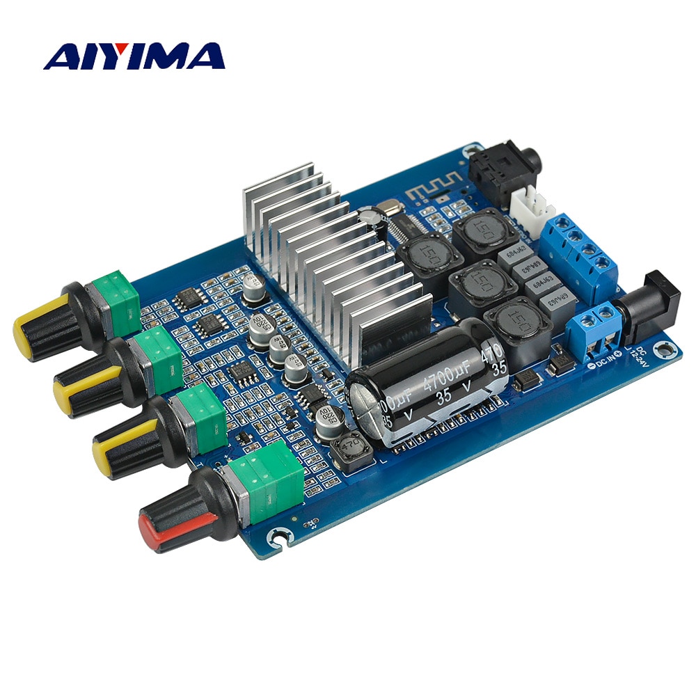 AIYIMA TPA3116 Bluetooth 4.2 Digital Amplifier Board 50W*2 Dual Channel 2.0 Audio Amplificador With Volume Adjustment DC12-24V
