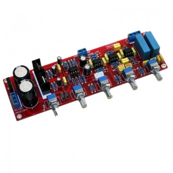 NE5532 HiFi 2.1 tone preamplifier completed board