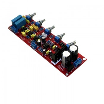 NE5532 HiFi 2.1 tone preamplifier completed board