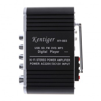 HY803 Mini Amplifier Car Amplifier Bluetooth Amplifier 40W+40W FM MIC MP3 for Car Home USB Support AC 220V or DC 12V