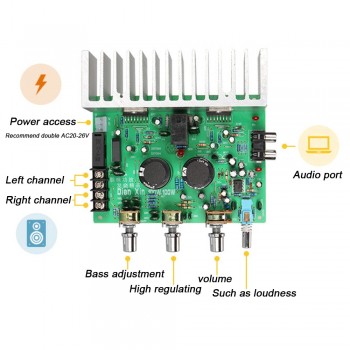 AIYIMA Dual TDA7294 AC20-26V 100Wx2 HIFI 2.0 Stereo Audio Power Amplifier Board RCA Tone Board For DIY Speaker