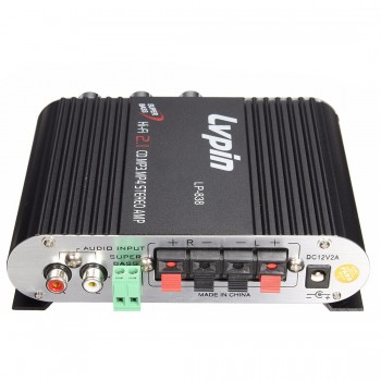 LVPIN 12V 200W Mini Hi-Fi Stereo Amplifier MP3 Car Radio Channels 2 House Super Bass