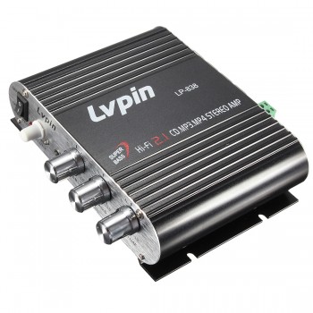 LVPIN 12V 200W Mini Hi-Fi Stereo Amplifier MP3 Car Radio Channels 2 House Super Bass