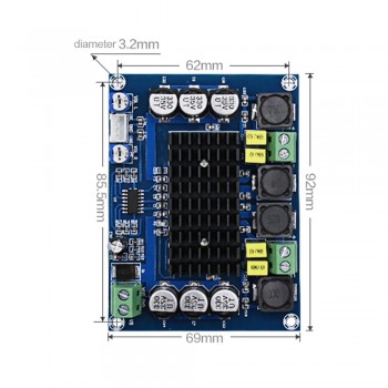 AIYIMA TPA3116 Dual-channel Stereo High Power Digital Audio Power Amplifier Board TPA3116D2 Amplifiers 2*120W Amplificador DIY