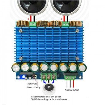 High Power Digital Audio Amplifier Board 2x420W TDA8954TH AC 24V-30V Class D 2.0 Channel Recommended