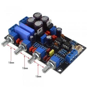 Luxury NE5532 Preamplifier Volume Tone Board AC15V-0-AC15V Volume Control Panel For Amplifier with Knob Free Shipping  12003204