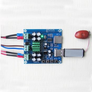 TPA3116D2 Bluetooth Amplifier Board Dual Channel 50W + 50W DC  12-24V Support TF Card U Disk Wireless Bluetooth Amplifiers