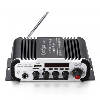 Kentiger HY - V11 Bluetooth Amplifier 2-channel Super Bass Audio Amplifier with Remote Controller TF USB FM 85dB MP3 FM Radio