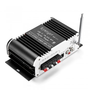 Kentiger HY - V11 Bluetooth Amplifier 2-channel Super Bass Audio Amplifier with Remote Controller TF USB FM 85dB MP3 FM Radio
