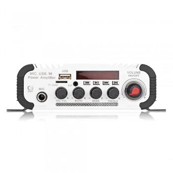 Kentiger HY - V11 Bluetooth Amplifier 2-channel Super Bass Audio Amplifier with Remote Controller TF USB FM 85dB MP3 FM Radio