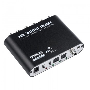 Kebidumei 5.1 CH audio decoder Optical digital to 5.1 Amplifier Analog Converte SPDIF Coaxial to RCA DTS AC3 Newest Best