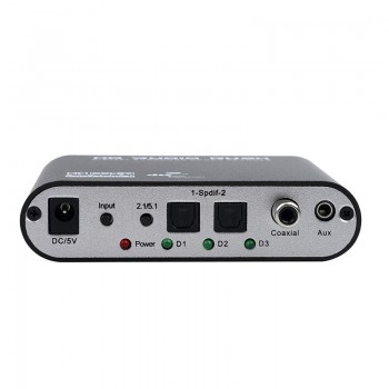 Kebidumei 5.1 CH audio decoder Optical digital to 5.1 Amplifier Analog Converte SPDIF Coaxial to RCA DTS AC3 Newest Best