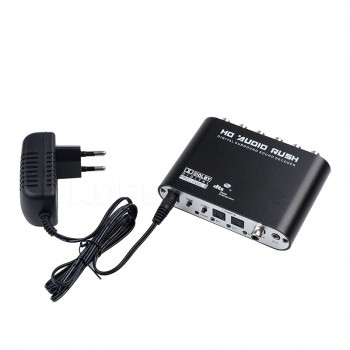 Kebidumei 5.1 CH audio decoder Optical digital to 5.1 Amplifier Analog Converte SPDIF Coaxial to RCA DTS AC3 Newest Best