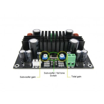 Digital power audio amplifier board heavy bass Subwoofer amplifier mono 150W  12V 24V