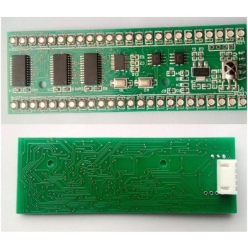 RGB MCU Adjustable Display Pattern 24 LED VU Level Indicator Meter Dual Channel