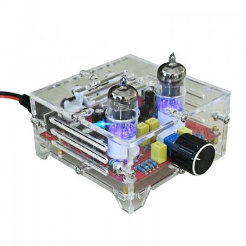 AIYIMA Fever 6J1 Tube Amplifier Preamp Board Hifi Dual Channel Class A  Volume Control Tone Preamplifier Board With Crystal Case
