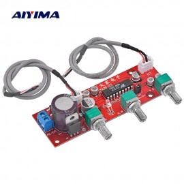 AIYIMA XR1075 BBE Mini Tone Audio Board BBE Preamp Treble Bass Adjustment Preamplifier Board DC 12V-24V AC 9V-16V