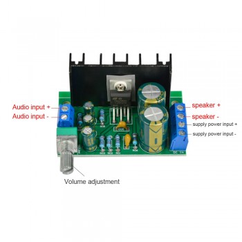 AIYIMA TDA2050 Audio Amplifier Board Mono Audio Power Amplifier Module 5W-120W 1-Channel Single Power Supply 12-24V