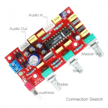 Shareconn LM1036 OP-AMP HIFI Amplifier Preamplifier Volume Tone EQ Control Board DIY KIT and finished product