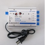 AC 220V EU plug 30db Adjustable Cable 45-860MHz 2W TV Signal Amplifier 1 In 4 Out CATV Amplifier
