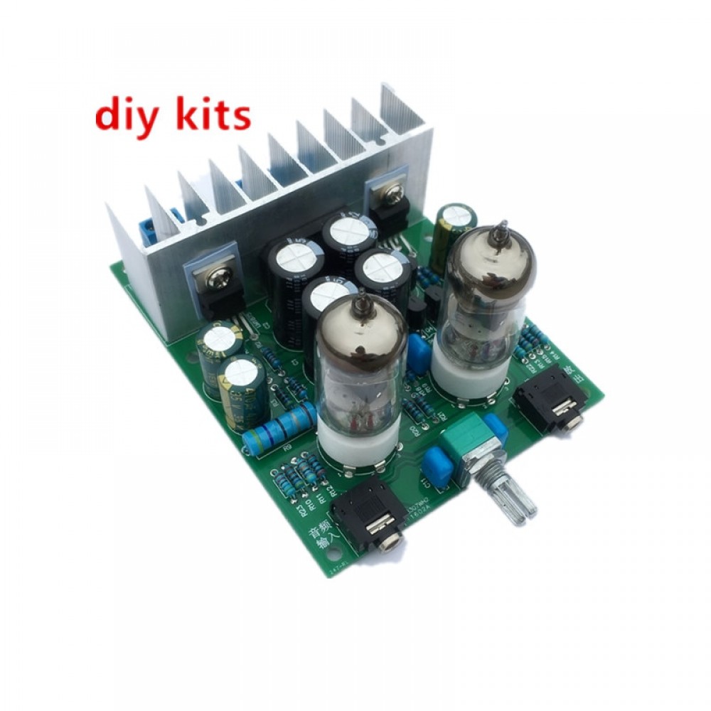 Diy kits HIFI 6J1 tube amplifier Headphones amplifiers LM1875T power amplifier Board 30W preamp bile buffer