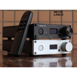2018 New I.AM.D V200 Full Digital Audio Amplifier 150W*2 XMOS U208 USB 24Bit/192KHz Input USB/Optical/Coaxial/AUX OLED Display