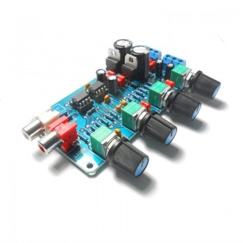 AIYIMA Amplifier Preamplifier Volume Tone Treble Midrange Bass NE5532 Op Amp HIFI EQ Control Board DIY Kits Dual AC 12V-18V