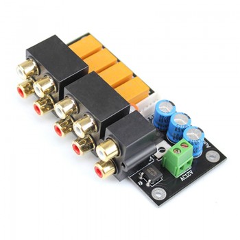 Aiyima RCA Audio Switch Input Selection Board Lotus Seat Stereo Relay 4-way Audio Input Signal Selector Switching Amplifier DIY