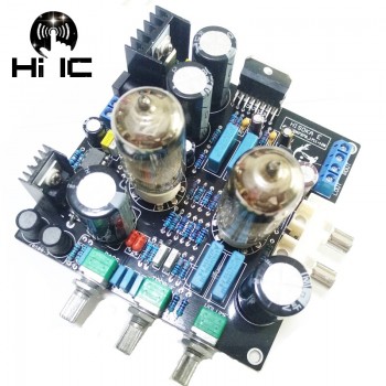 6N3 Drive TDA7379 Vacuum Tube Amplifier Stereo HiFi Amp Amplifie Pre-Amplifier 38W+38W DC 12V
