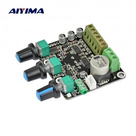 AIYIMA 2.1 CH TPA3110D2 Subwoofer Amplifier Board 15*2+30W Sub Audio Stereo NE5532 Amp For High-end Computer Speaker DC 12V 24V