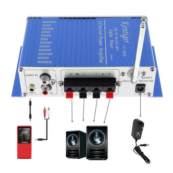 HY502S Bluetooth Car Power Amplifier Stereo Sound Mode HiFi 2 Channel Mini FM Audio + MP3 Speaker Music Player HY-502S