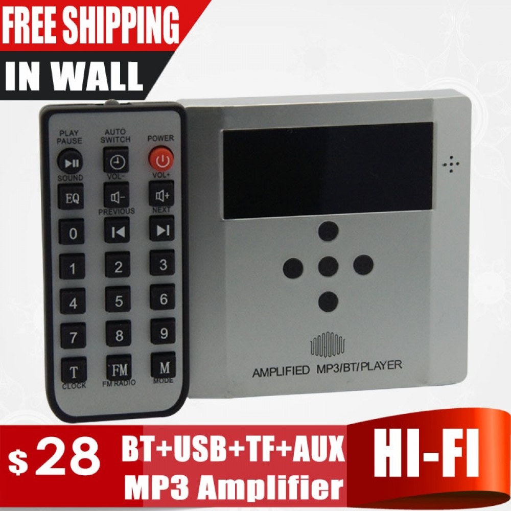 Home Audio system,music system,Ceiling Speaker system,Bluetooth digital stereo amplifier, in wall amplifier silver color