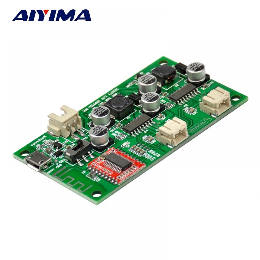 Aiyima Bluetooth Audio Amplifier Board 2*6W Dual Channel Stereo Amplifiers 5V 3.7V Lithium Battery Power For 6-8Ohm Speaker