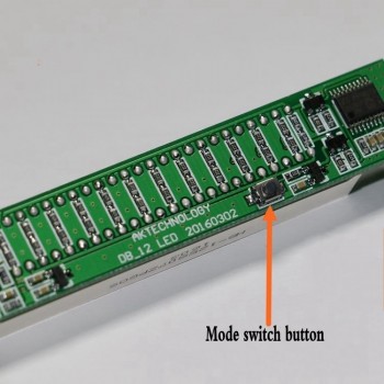 Dual 12 bit LED Level Display Adjustable Audio Music VU Level indicator meter For Amplifier With AGC Mode