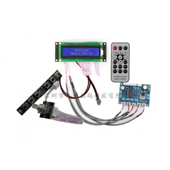 Free Shipping DC9-24V PT2313 Digital Soundboard Preamplifier Board (Full Set) Siemens Audio Coupling Capacitors