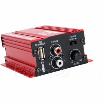 Mini Hi-Fi 500W 2 Channel Stereo Audio Amplifier For Car Auto Motorcycle
