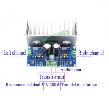AIYIMA TDA7293 Audio Amplifier Board 100W*2 Digital Stereo Power Amplifier Board With Heatsink Dual AC12-32V