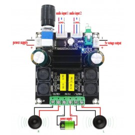 TPA3116 D2 50W x 2 High Power Digital Audio Music Amplifier Board Stereo Amplifier Speaker Amplifiers Board