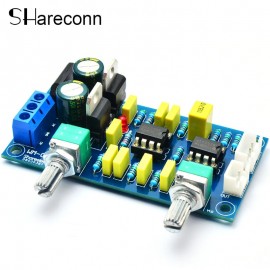 Shareelec Low Pass Filter Bass Subwoofer Pre-AMP Amplifier Board Dual Power NE5532 low pass filter bass preamplifier