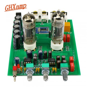 GHXAMP Bluetooth 6J5 Tube Preamplifier Tone Board NE5532 Preamp Tweeter Bass Adjust Bile Pre Speakers Amplifier DIY Analog Input