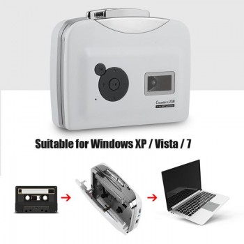 Portable Cassette Tape to MP3 Converter for Windows XP / Vista / 7 Plug and play USB Flash Drive Capture Audio Music Player