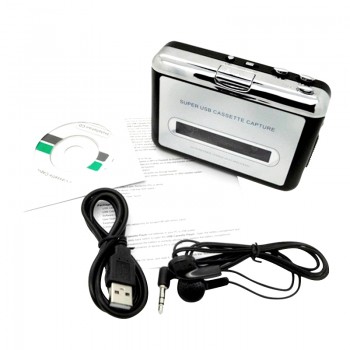 Larryjoe New USB cassette capture Player,Tape to PC, Super Portable USB Cassette-to-MP3 Converter Capture with Retail Package