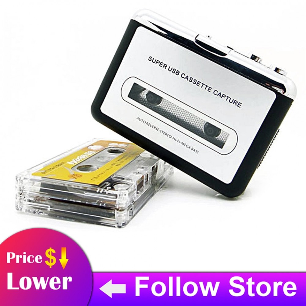 USB Walkman Cassette Player MP3 Portable Audio Cassette Player Capture Cassette Recorder Converter Digital Audio Music Player