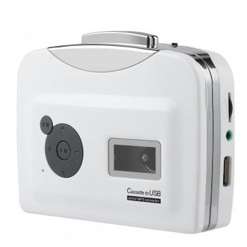 Portable Cassette Player USB Cassette Tape to MP3 Converter USB Flash Drive Capture Audio Music Player for Windows XP/Vista/7