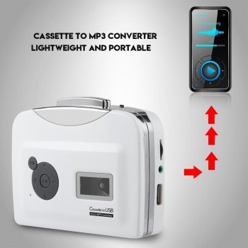 Portable Cassette Player USB Cassette Tape to MP3 Converter USB Flash Drive Capture Audio Music Player for Windows XP/Vista/7