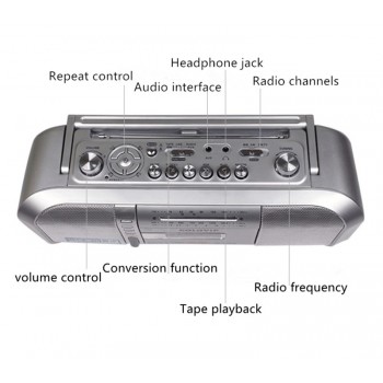 Cheap brand tape recorders / recorder / teaching machine/ tape / cassette machine / bass Built-in Speaker Can U disk MP3 Radio