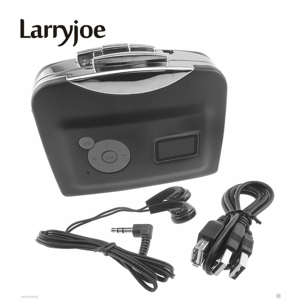 Larryjoe USB Cassette Tape to MP3 Converter Player Convert into USB Flash Drive/Flash Memory/pen drive, No Need Computer